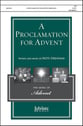 A Proclamation For Advent SAB choral sheet music cover